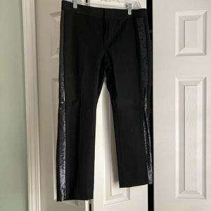 Banana Republic Sequin Tuxedo Stripe Crop Pants